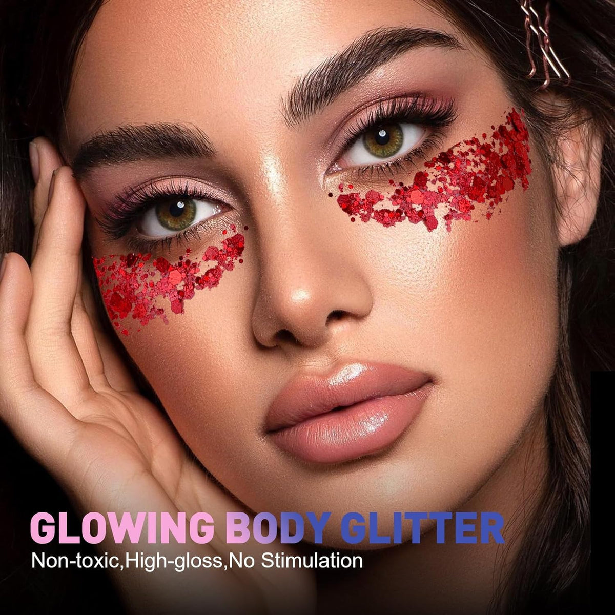 AROIC body glitter in use at a themed party