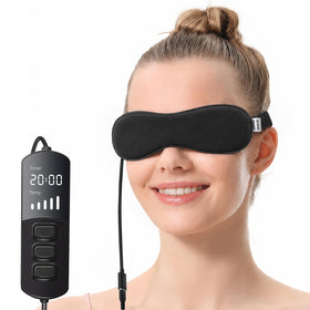 Aroma Season Heated Eye Mask front view in black