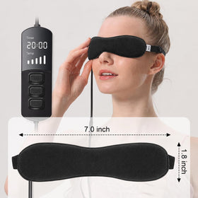 Aroma Season Heated Eye Mask in use with a user relaxing