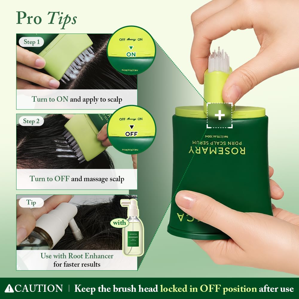AROMATICA Overnight Rosemary PDRN Scalp Serum on a bathroom counter