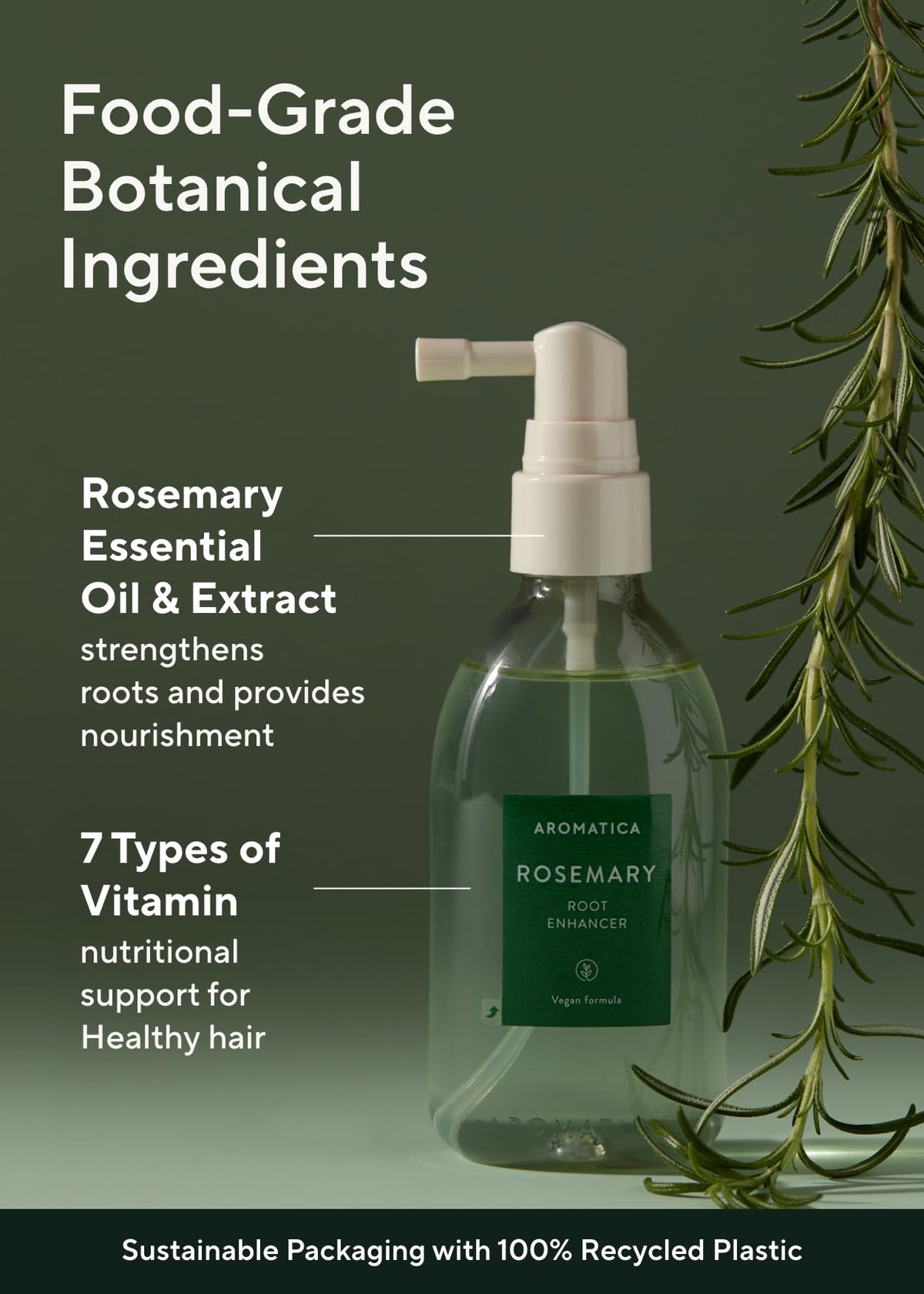 AROMATICA Root support Rosemary Water Spray close-up of nozzle