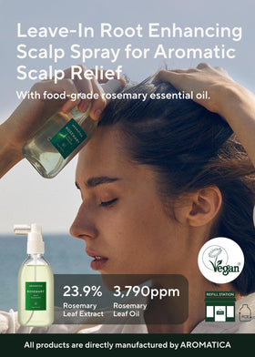 AROMATICA Rosemary Water Spray bottle side view