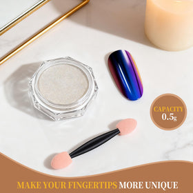 Artdone chrome powder jars with different colours