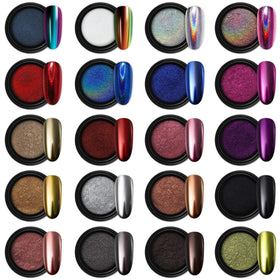 Artdone Nail Powder Set 20 jars with various pigments