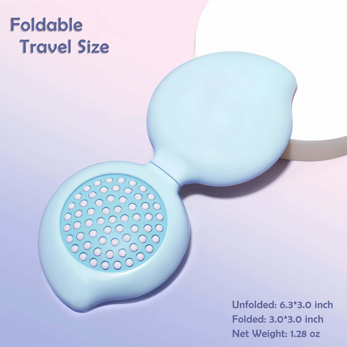 Arthaxi Mini Hair Brush with Mirror Combo in cute packaging