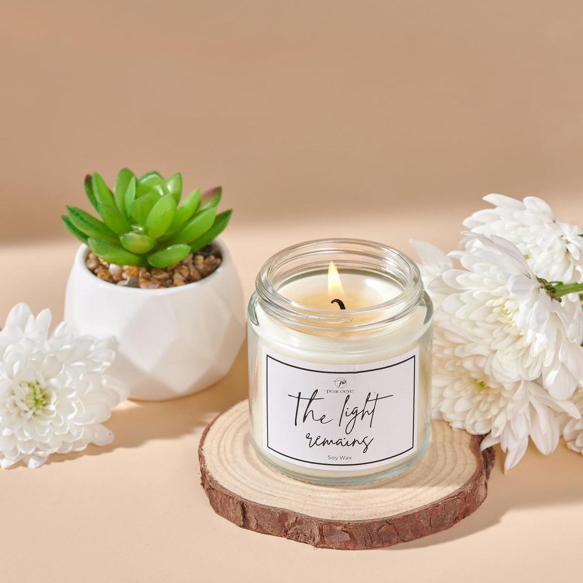 Artificial succulent in Peacoeye Sympathy Gift Basket