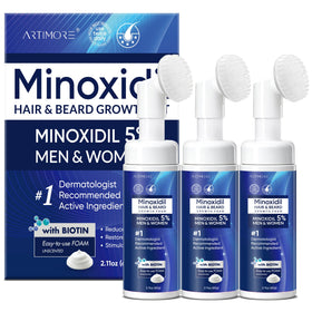 Artimore 5% Minoxidil Foam front view, 6-ounce bottle