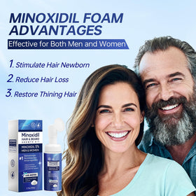 Artimore Minoxidil Foam side view showing easy application nozzle