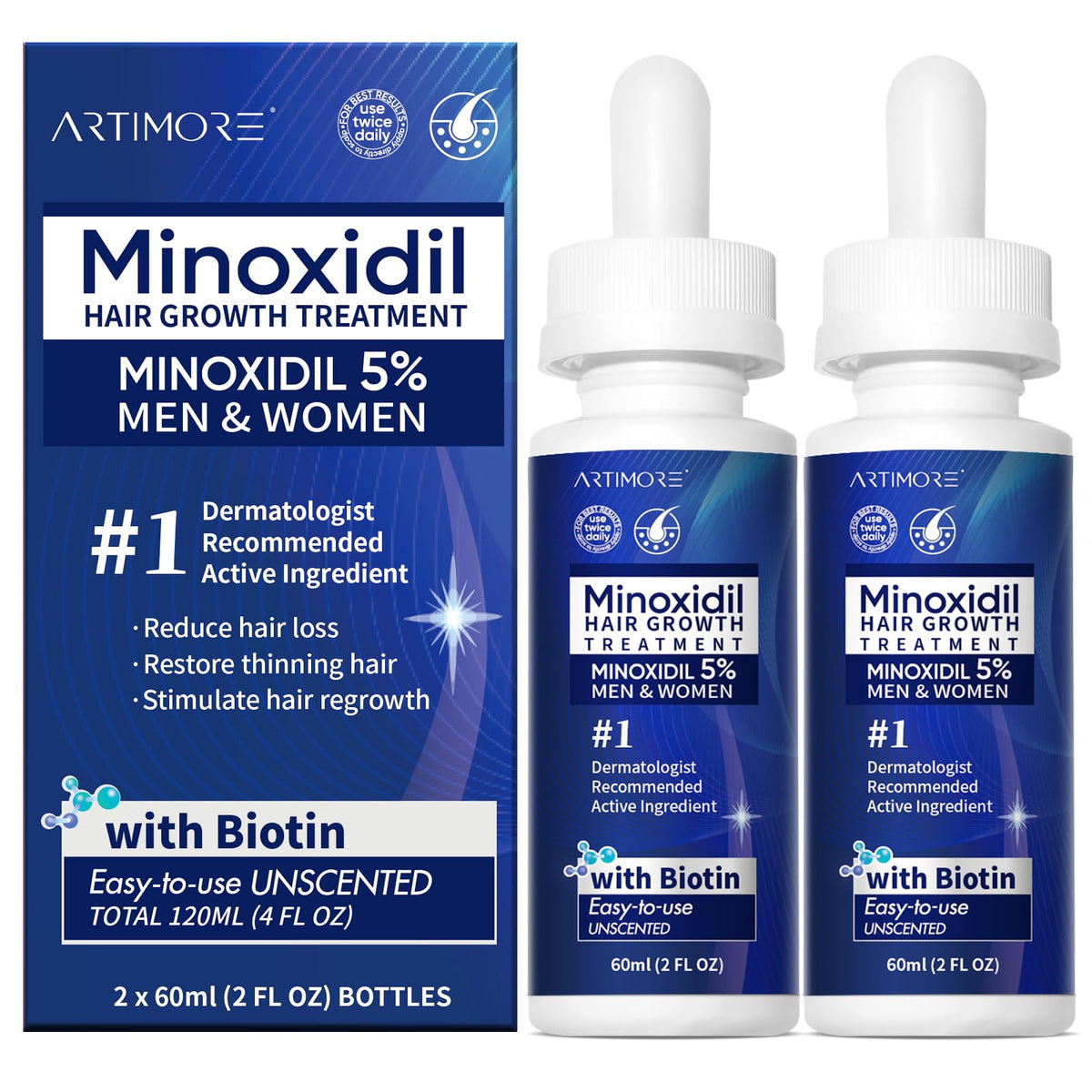 Artimore Minoxidil Hair Growth Serum 5% front view