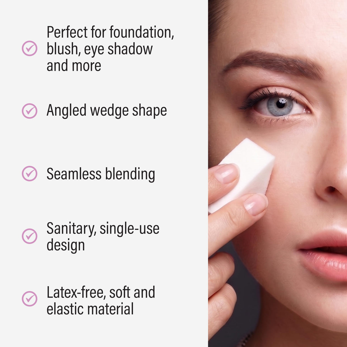 Artist's Choice Makeup Wedges triangle shape for precise application