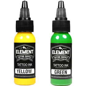 Artist using Element Tattoo Supply ink for tattooing