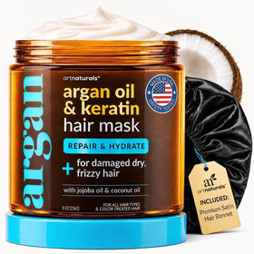 Artnaturals Deep Repair Hair Mask 8 oz with silk bonnet
