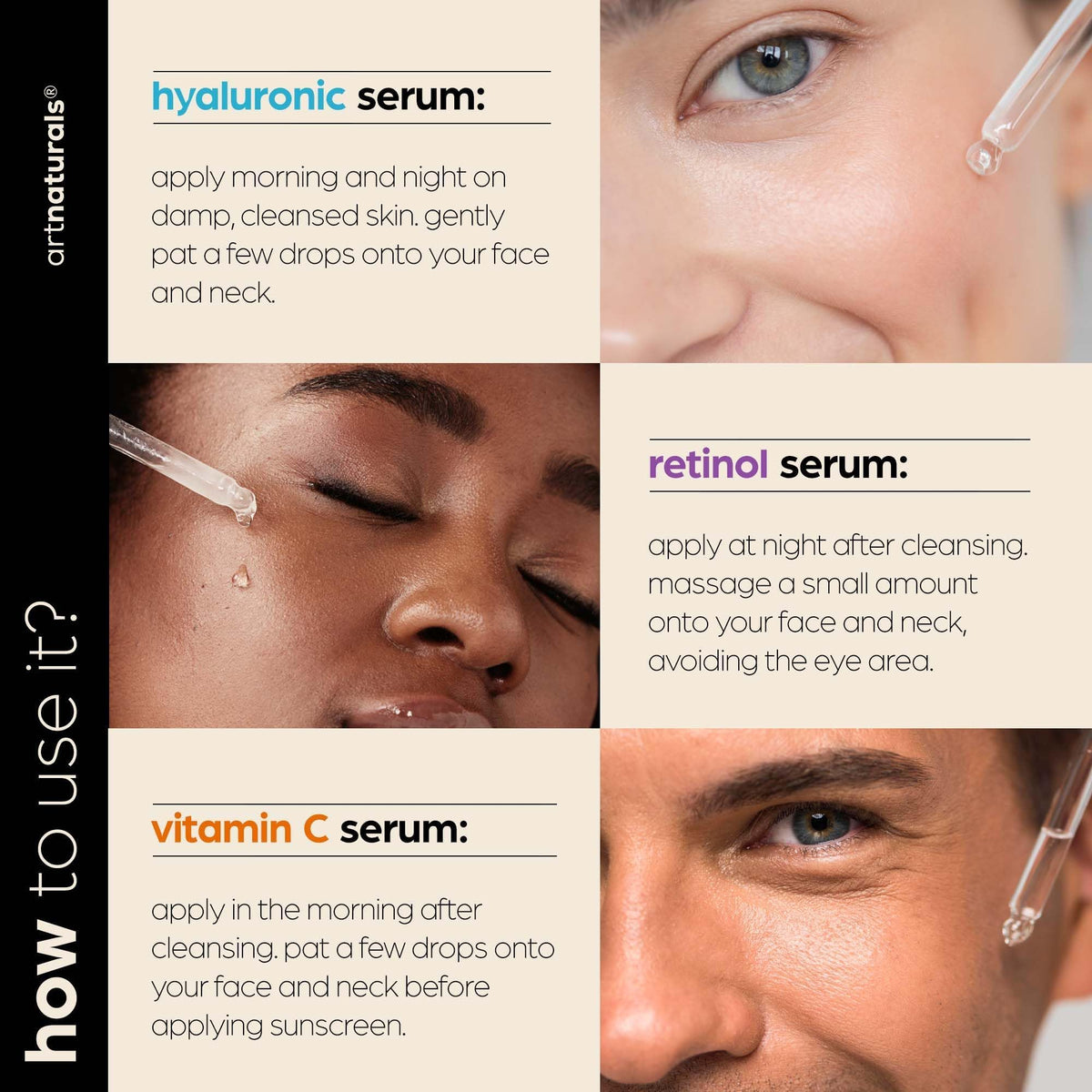 Artnaturals Hyaluronic Acid Serum bottle with dropper
