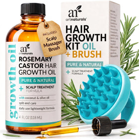 Artnaturals Rosemary Oil & Castor Oil Set 4 oz front view