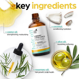 Artnaturals Rosemary Oil & Castor Oil Set with application dropper