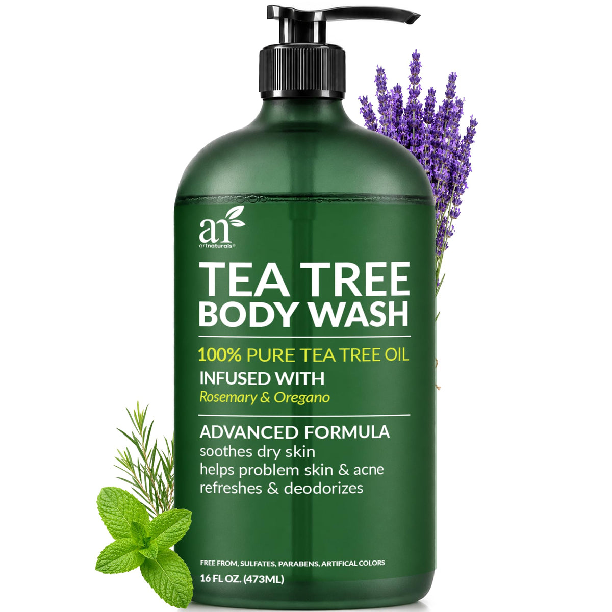 Artnaturals Tea Tree Body Wash 16 fl oz front view