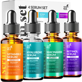 Artnaturals Vitamin C Skincare Serum Set front view with 4 bottles