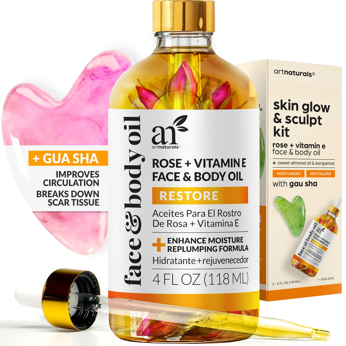 Artnaturals Vitamin E Body Oil 4 oz bottle front view