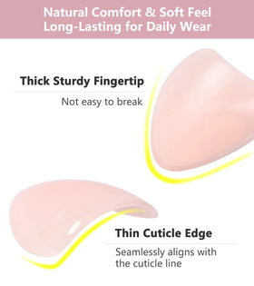 Artquee Press on Nails Short Soft Pink Almond tutorial card