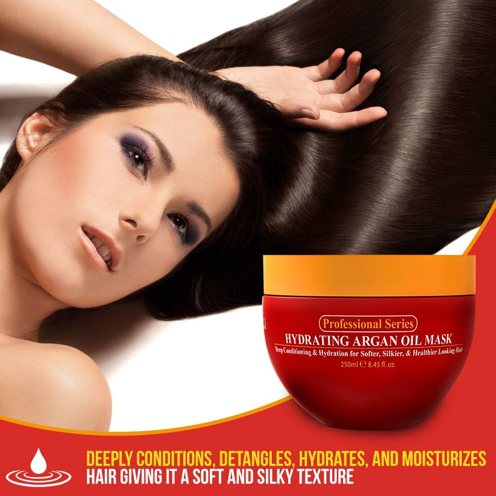 Arvazallia Hydrating Argan Oil Hair Mask application on hair