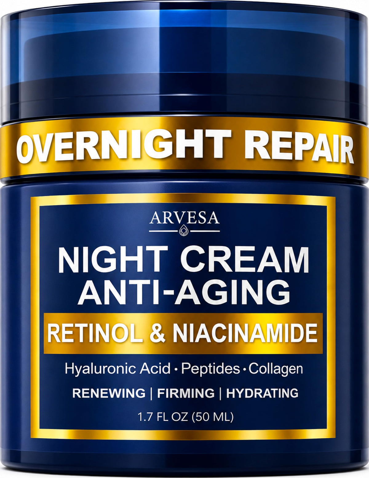 Arvesa Night Cream front view 159g jar