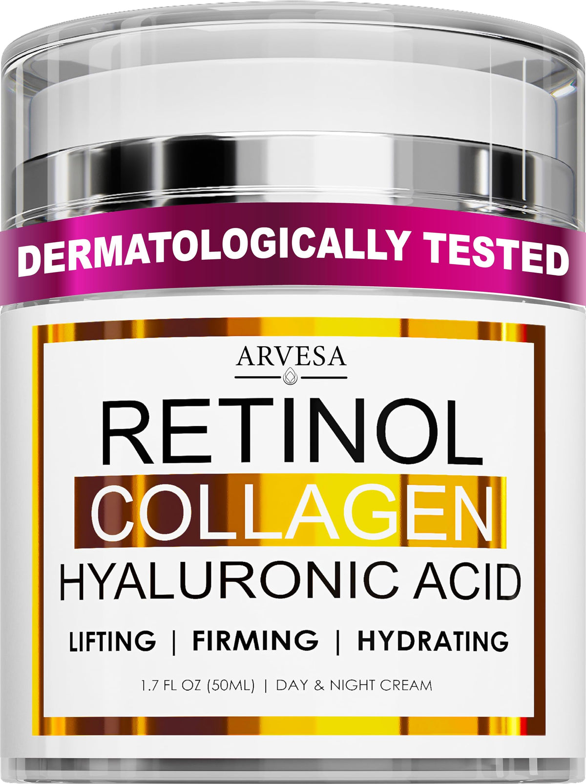 Arvesa Retinol Cream front view with packaging