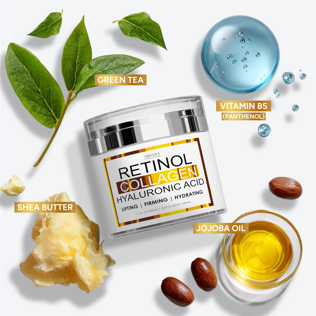 Arvesa Retinol Cream ingredients list