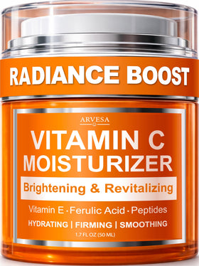 Arvesa Vitamin C Moisturizer front view with packaging