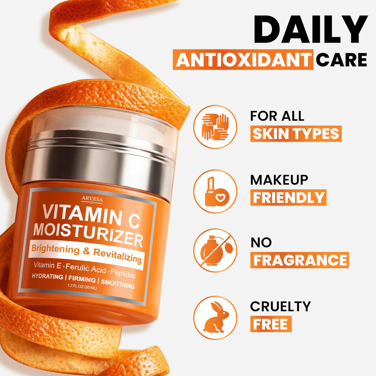 Arvesa Vitamin C Moisturizer with fresh fruits