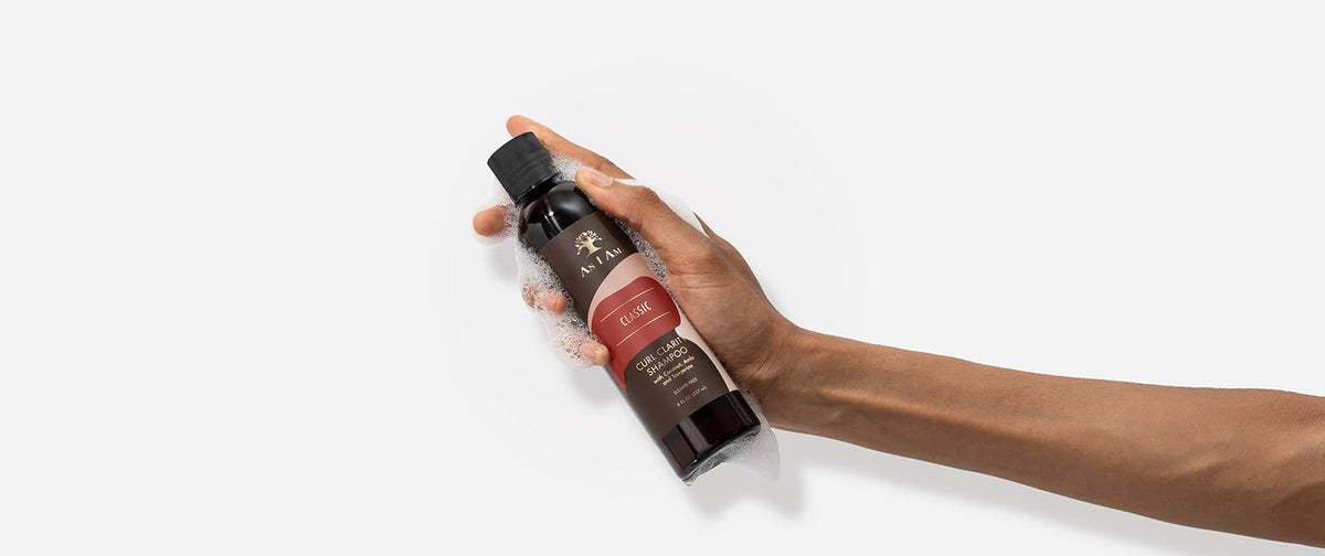 As I Am Curl Clarity Shampoo 8oz back view with ingredient details