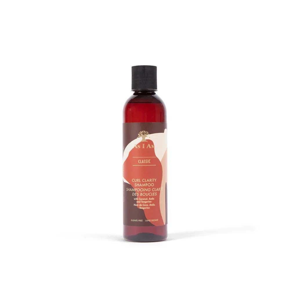 As I Am Curl Clarity Shampoo 8oz front view with Coconut and Tangerine
