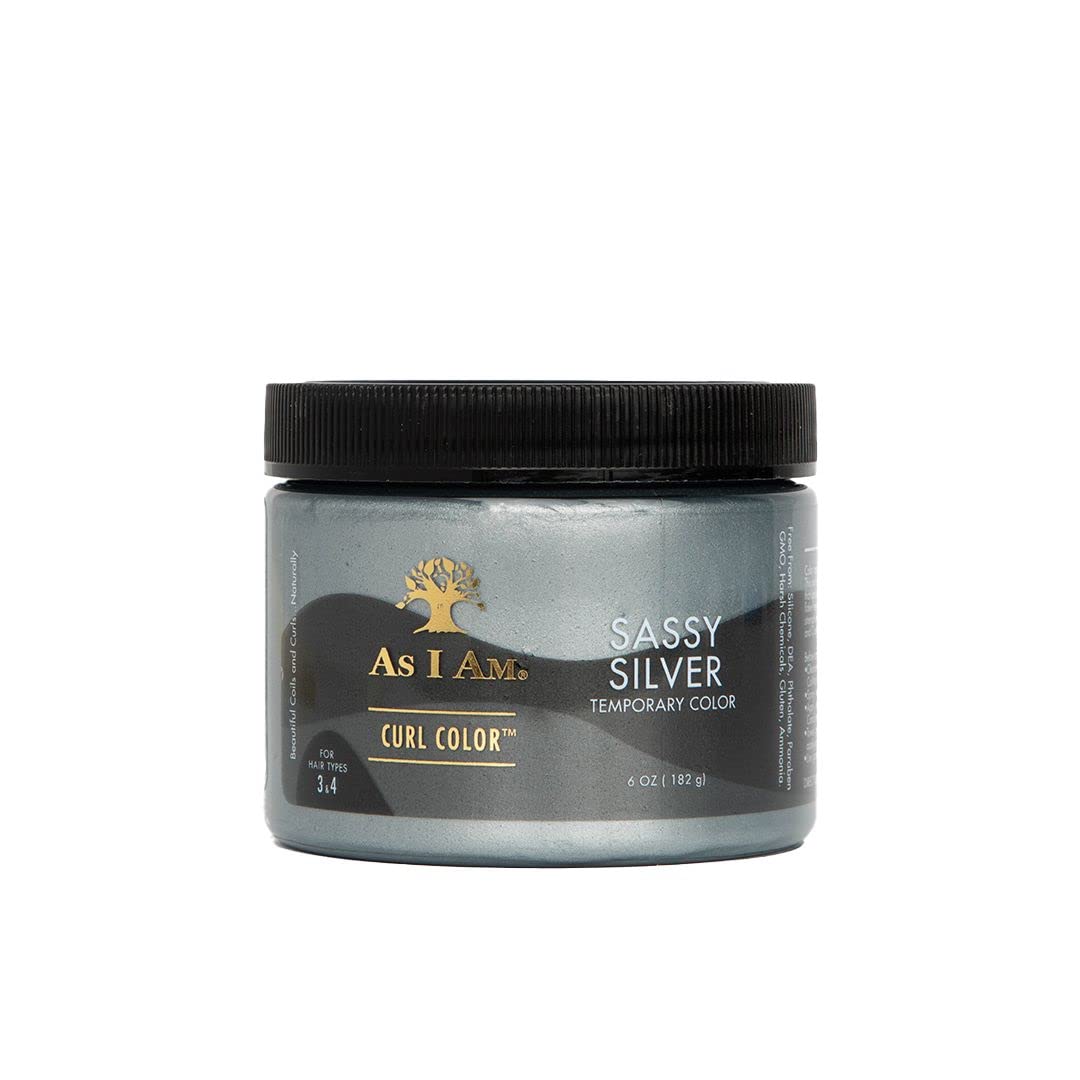 As I Am Curl Color Sassy Silver 6 oz front view