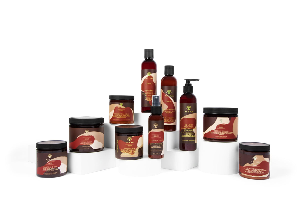 As I Am Leave-In Conditioner 237ml lifestyle scene with curly hair