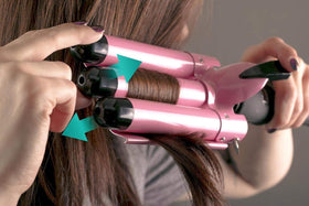 Asani Three Barrel Curling Iron Wand with insulated barrel tips