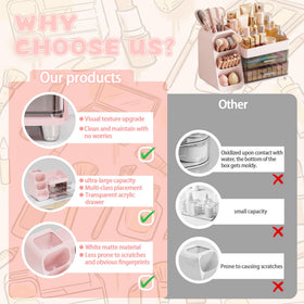 Asdbko Makeup Organizer in a stylish bathroom setting