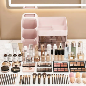 Asdbko Makeup Organizer side view showing brush holder