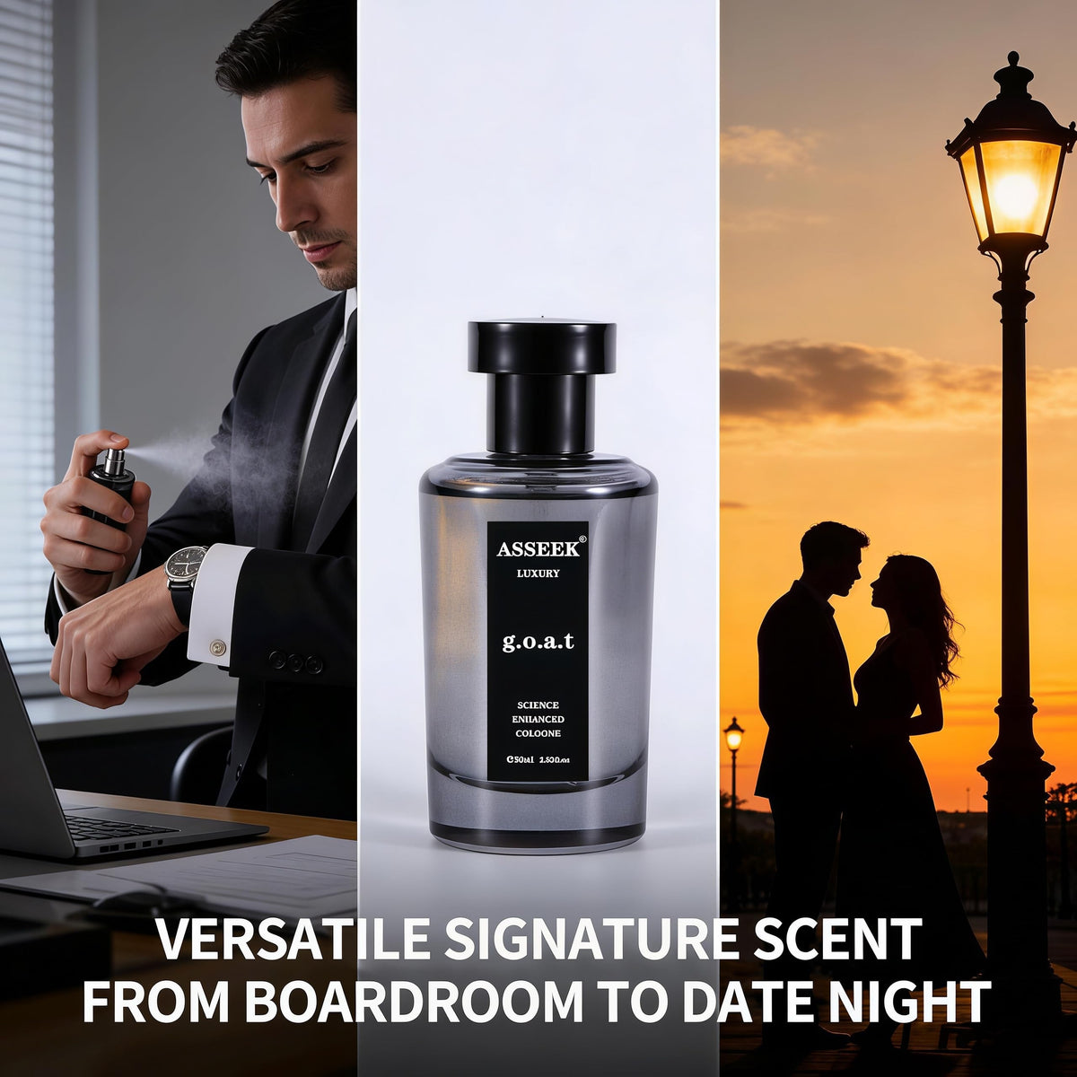 ASSEEK G.O.A.T Perfume for Men 80ml in travel bag