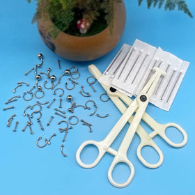 Assorted body piercing jewelry from A-minusone kit