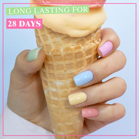 Assorted colours of Double Rhythm Gel Polish in use