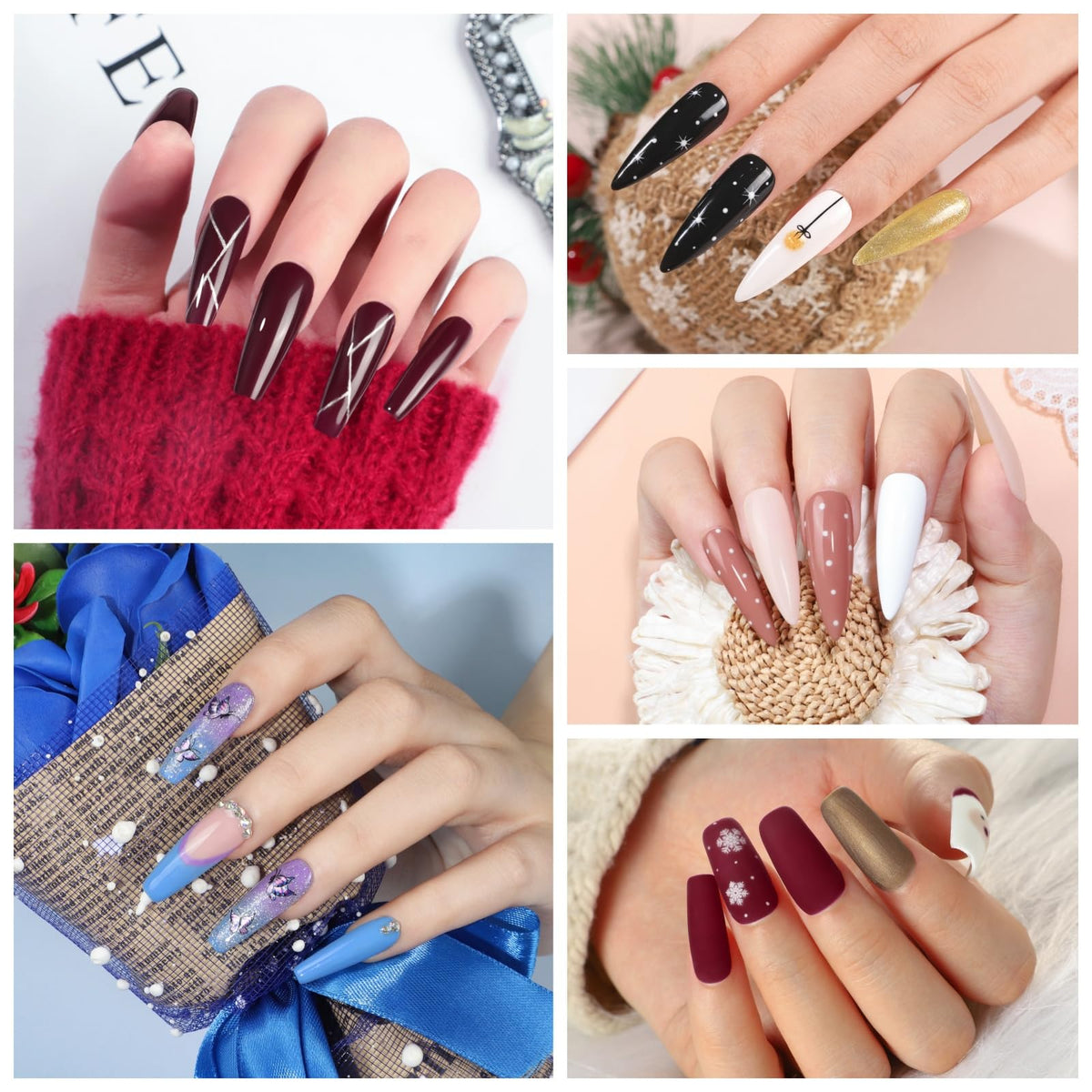 Assorted COSCELIA gel nail polish bottles in various colours