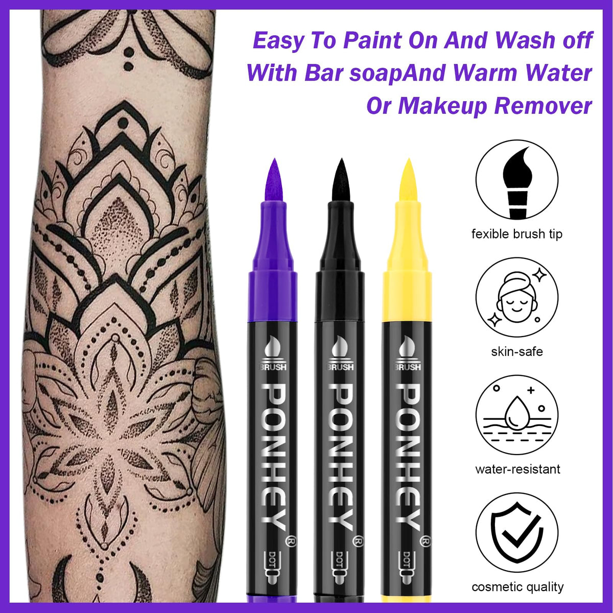 Assorted Ponhey tattoo stencils for creative designs