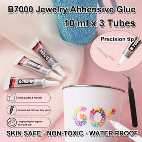 Assorted rhinestones in a box with 24 grids