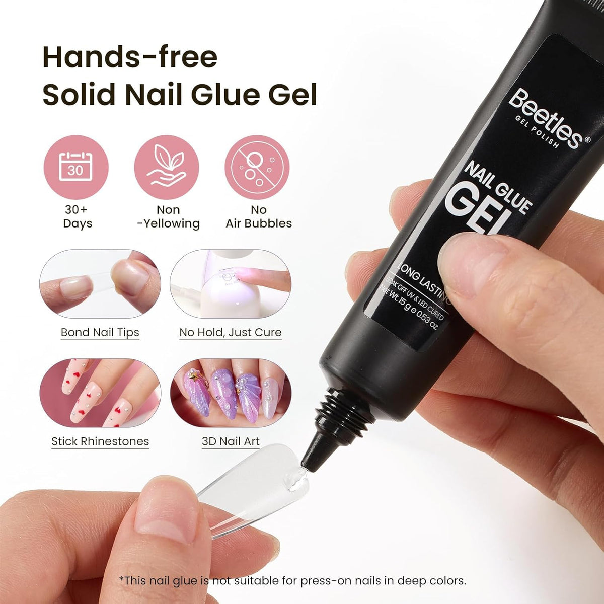 assorted sizes of coffin nail tips from beetles Gel Nail Kit