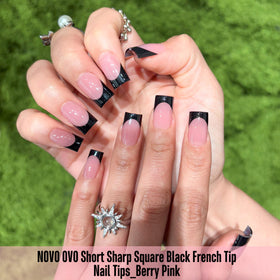 Assorted sizes of NOVO OVO nail tips displayed