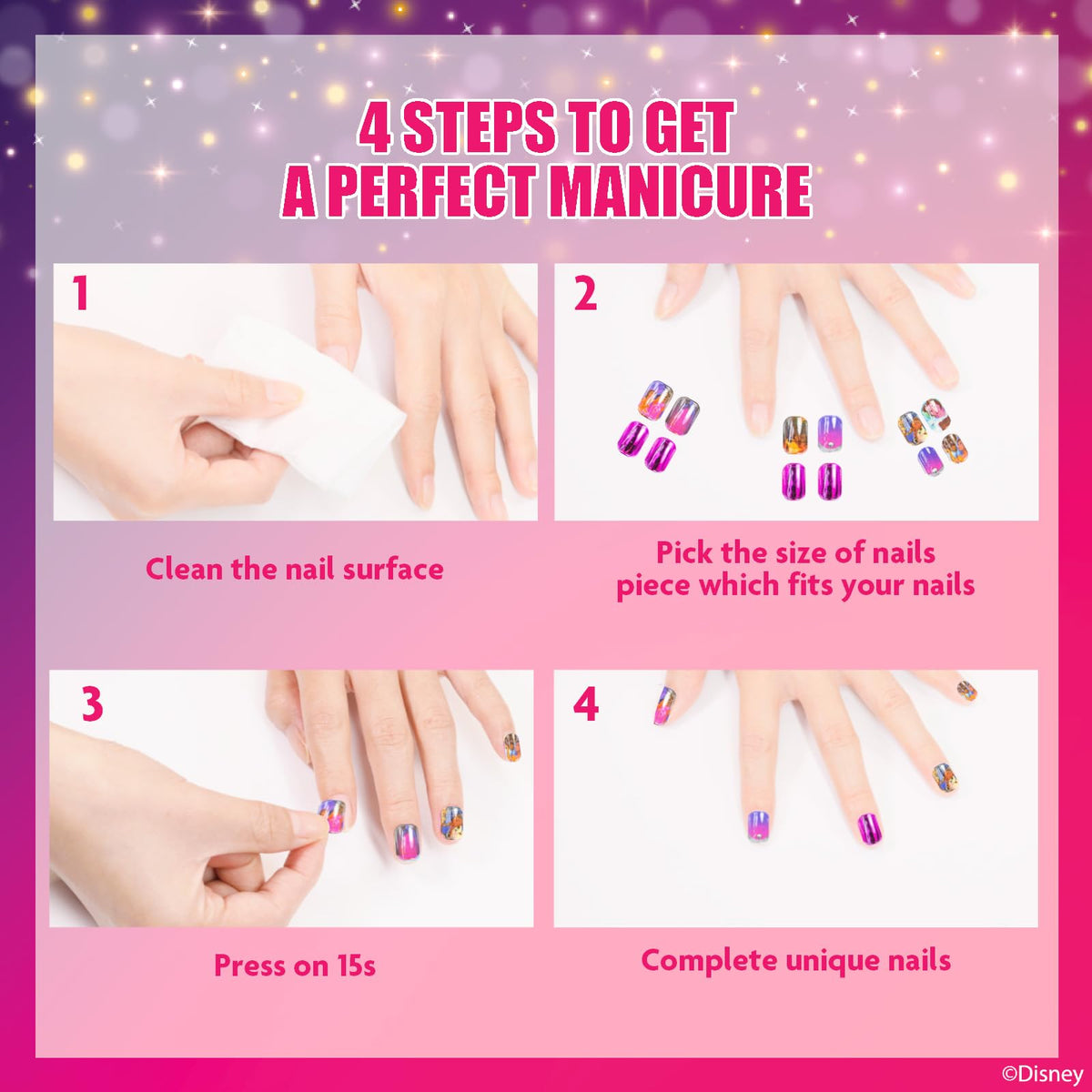 Assorted vibrant press-on nails from Townley Girl set