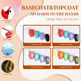 Assorted YALSYNY gel nail polish colours in bottles