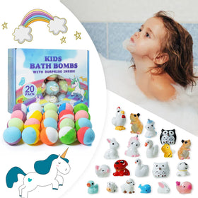 Assorted Yekery bath bombs with vibrant colours
