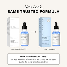 Asterwood Copper Peptides Serum application on skin