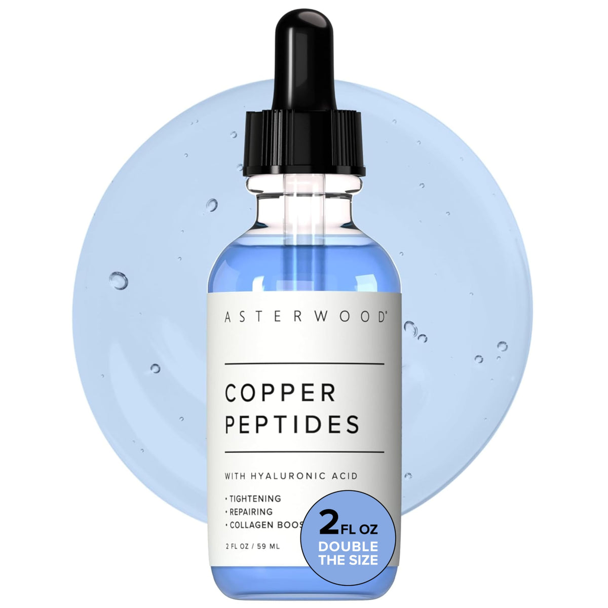 Asterwood Copper Peptides Serum front view with packaging