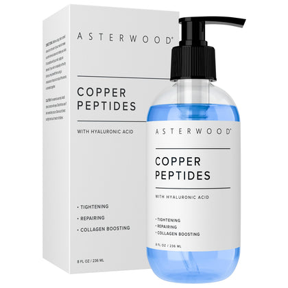 Asterwood Copper Peptides Serum front view with packaging